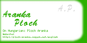 aranka ploch business card